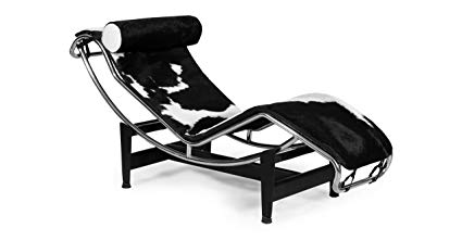 GRAVITY CHAISE LOUNGE - BLACK/WHITE COWHIDE - Home Office Makeover