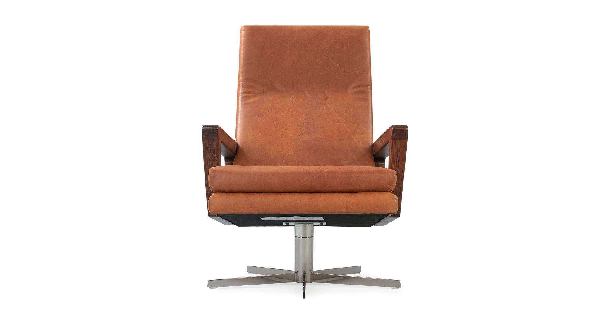Winston Swivel 30" Leather Chair - Home Office Makeover