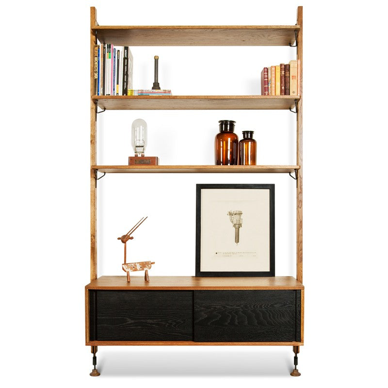 THEO WALL UNIT WITH DRAWER - HARD FUMED - Home Office Makeover