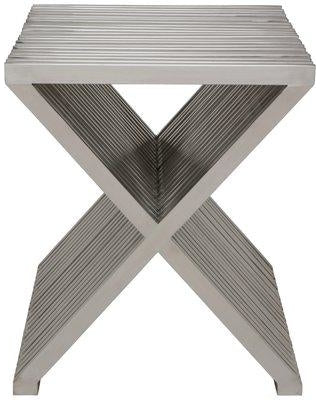 AMICI PRAGUE SIDE TABLE - SILVER - Home Office Makeover